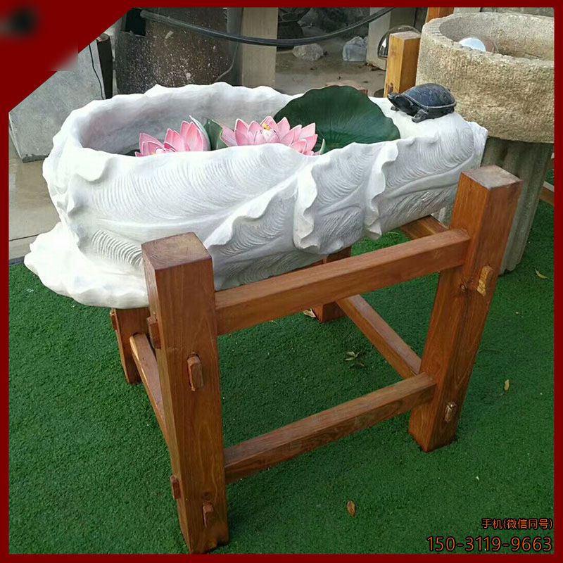 汉白玉水缸白菜水盆石雕博鱼网页版