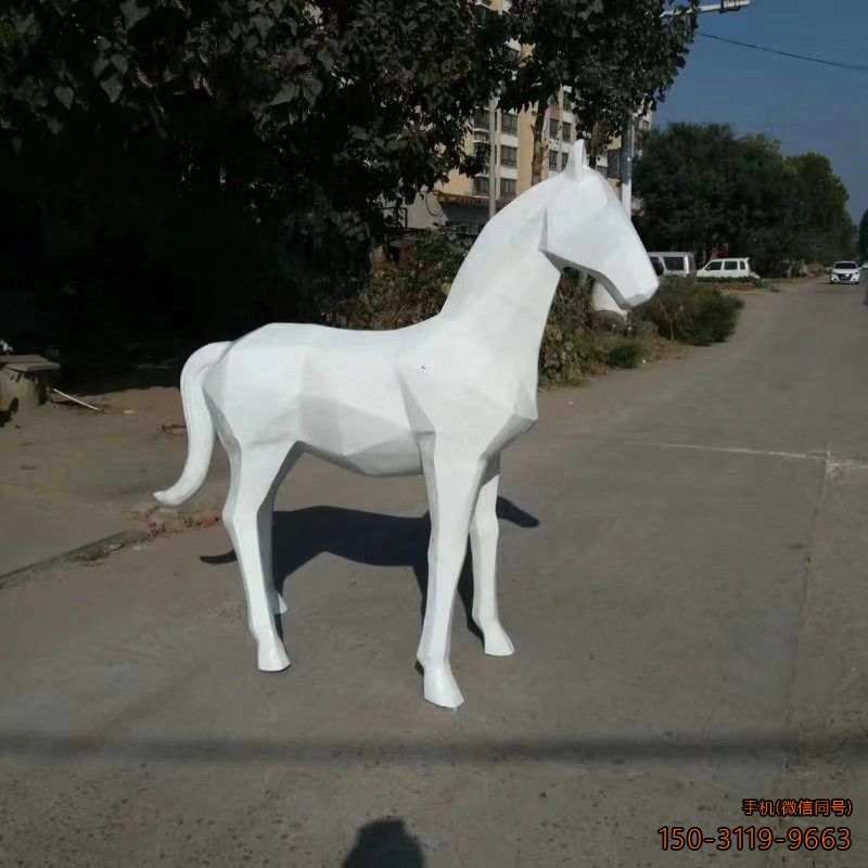 几何马博鱼网页版玻璃钢抽象马