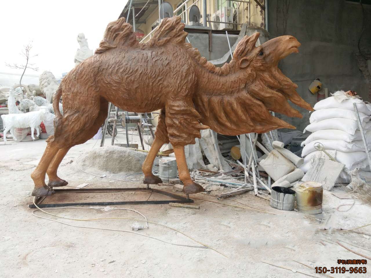 骆驼博鱼网页版玻璃钢公园动物摆件