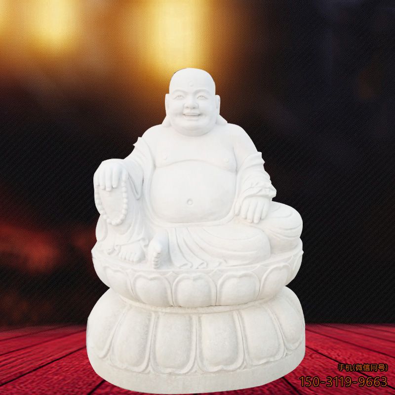 弥勒佛石雕汉白玉坐式佛像