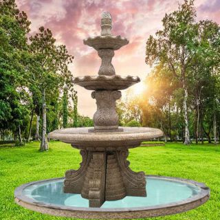 石雕喷泉在园林环境中发挥着重要的作用