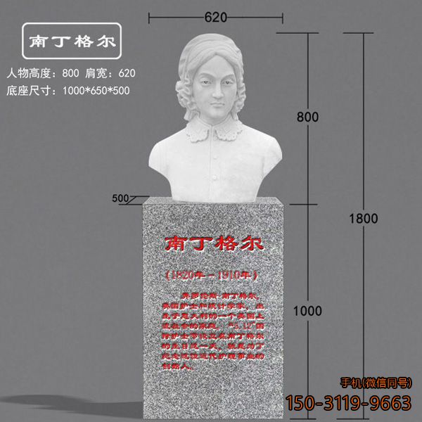 南丁格尔石雕头像