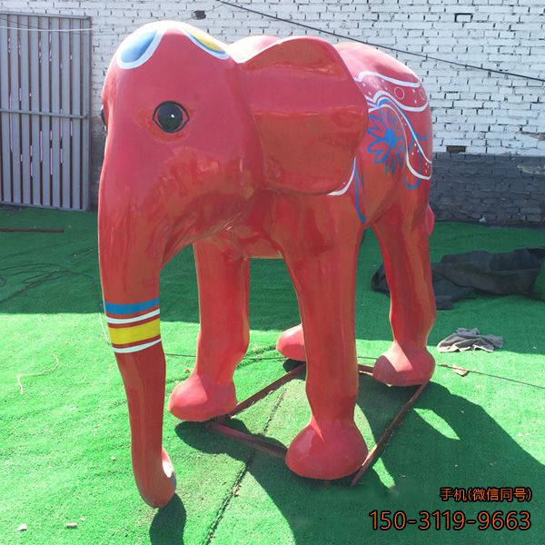 彩绘大象_公园景区玻璃钢动物博鱼网页版