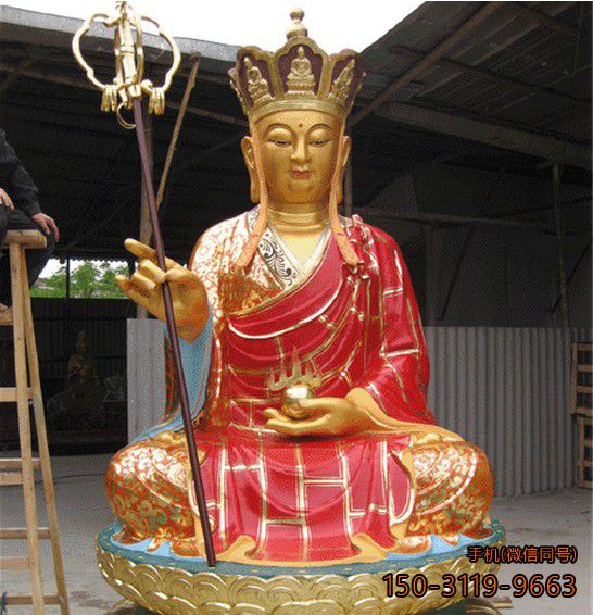 彩绘地藏王菩萨_寺庙景区铜佛像
