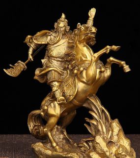 不同造型的关公铜雕有不同的意义