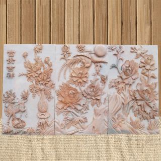 五花八门的祠堂外墙浮雕图案