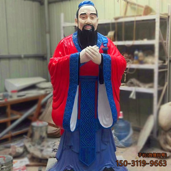 玻璃钢彩绘孔子雕像博鱼网页版