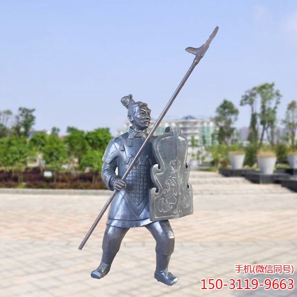 纯铜兵马俑博鱼网页版_古代士兵武士铜像厂家直销定制