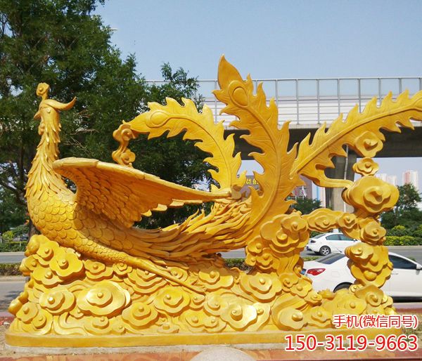纯铜凤凰博鱼网页版_龙凤呈祥凤凰铜雕