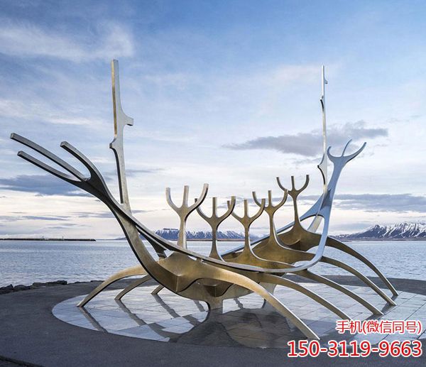 不锈钢抽象船只_户外水景景观博鱼网页版