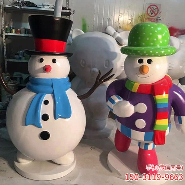 玻璃钢彩绘卡通雪人博鱼网页版