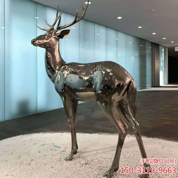 户外镜面不锈钢博鱼网页版梅花鹿