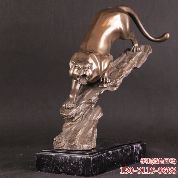 金钱豹铜博鱼网页版_家居办公招财装饰摆件