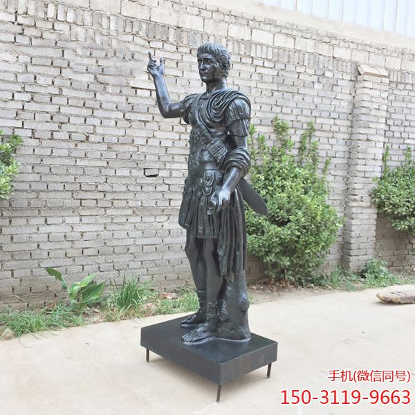 罗马武士博鱼网页版_欧式勇士客厅铜雕摆件