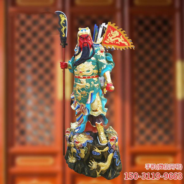 关公玻璃钢博鱼网页版_关羽彩绘树脂神像工厂直销定制