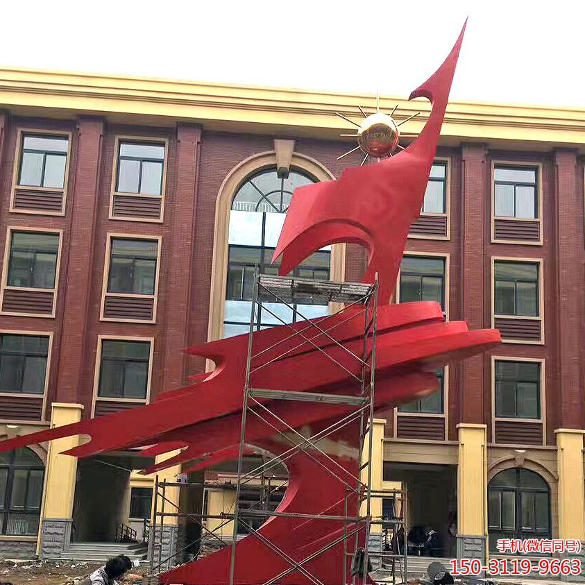 校园抽象不锈钢标识博鱼网页版