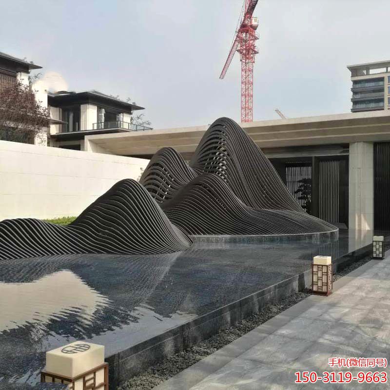 广场不锈钢网格假山博鱼网页版