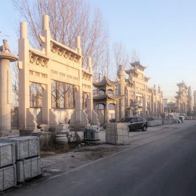 农村石大门-村庄石门村口石牌坊修建要点和意境美