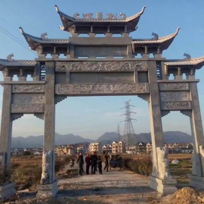 五个经典石牌坊图片门楼图案样式大全