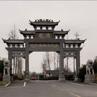 北京农村门楼-村门楼村口大门-石牌坊图片设计特色