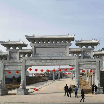 湖南古镇门楼_旅游区度假村古村大门牌楼的吉祥神韵