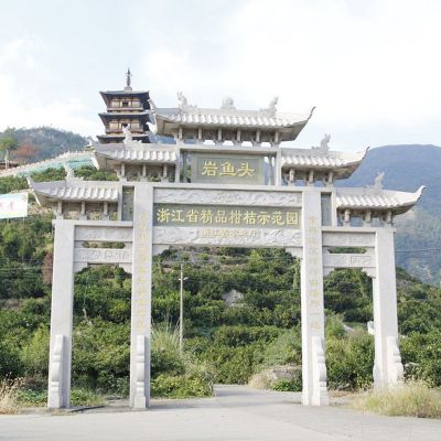 村头石牌坊现代牌坊设计效果图-村口牌楼风水禁忌