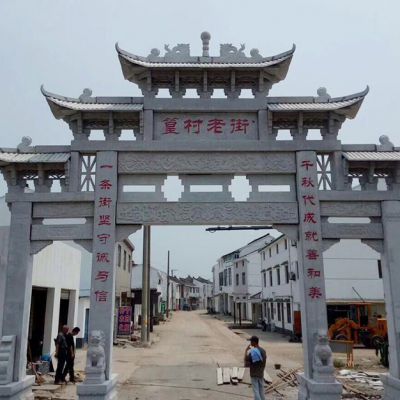 无锡农村石牌坊村口石门楼有什么特色