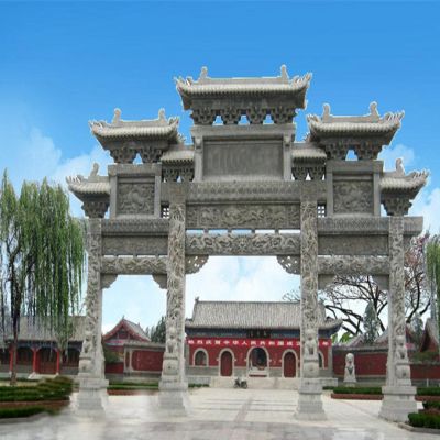 农村牌坊_好看的古村大门休闲山庄效果图