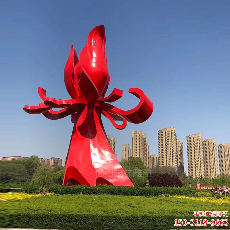 不锈钢抽象立体花博鱼网页版