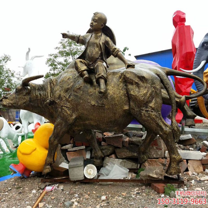 铜雕牧童骑牛博鱼网页版