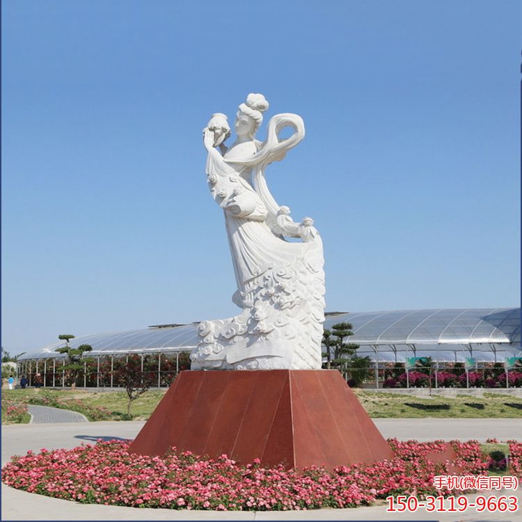 大型汉白玉古代仕女人像博鱼网页版