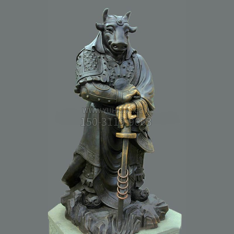 兽首人身12生肖铜雕像-丑牛博鱼网页版