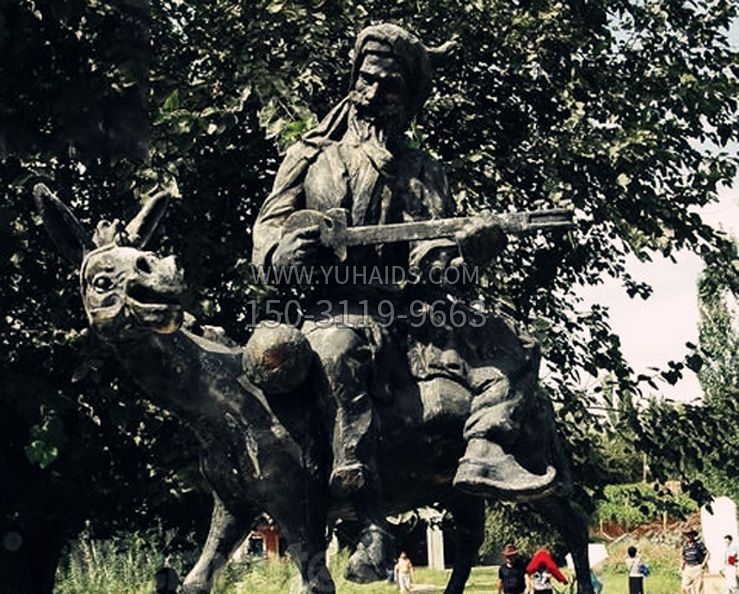 阿凡提和小毛驴公园景观铜雕博鱼网页版