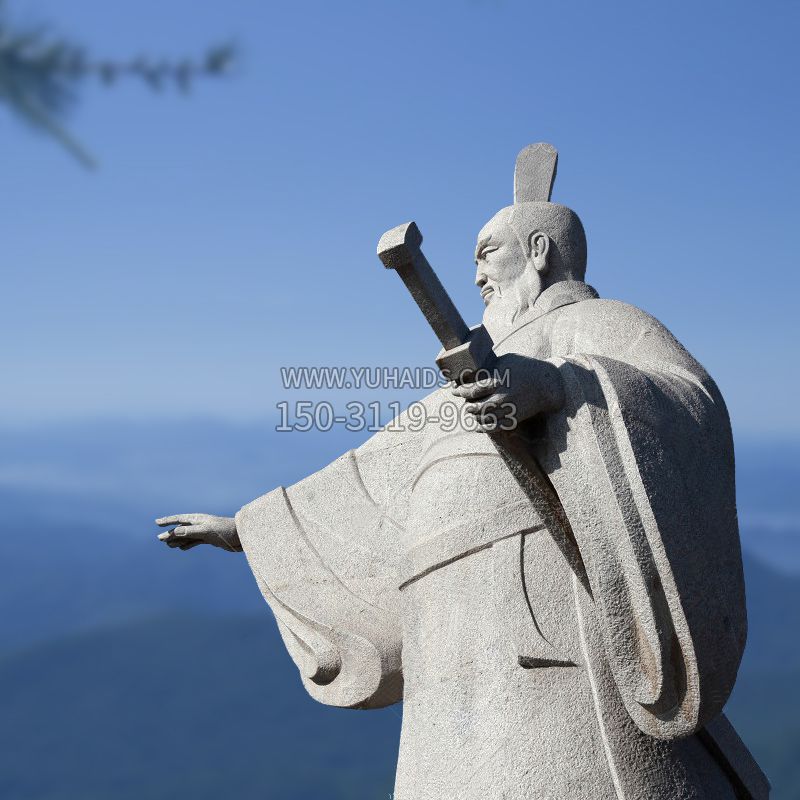 霸气无双秦始皇石雕像博鱼网页版