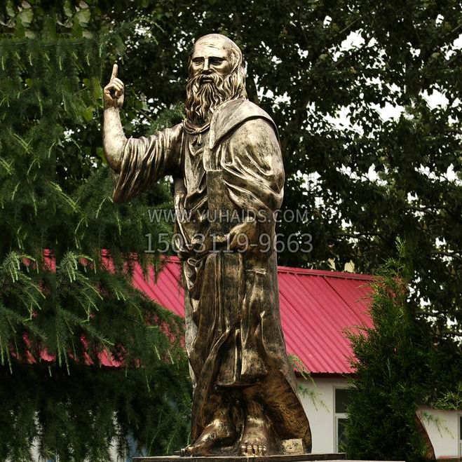 柏拉图玻璃钢仿铜雕像-世界名人古希腊著名哲学家博鱼网页版