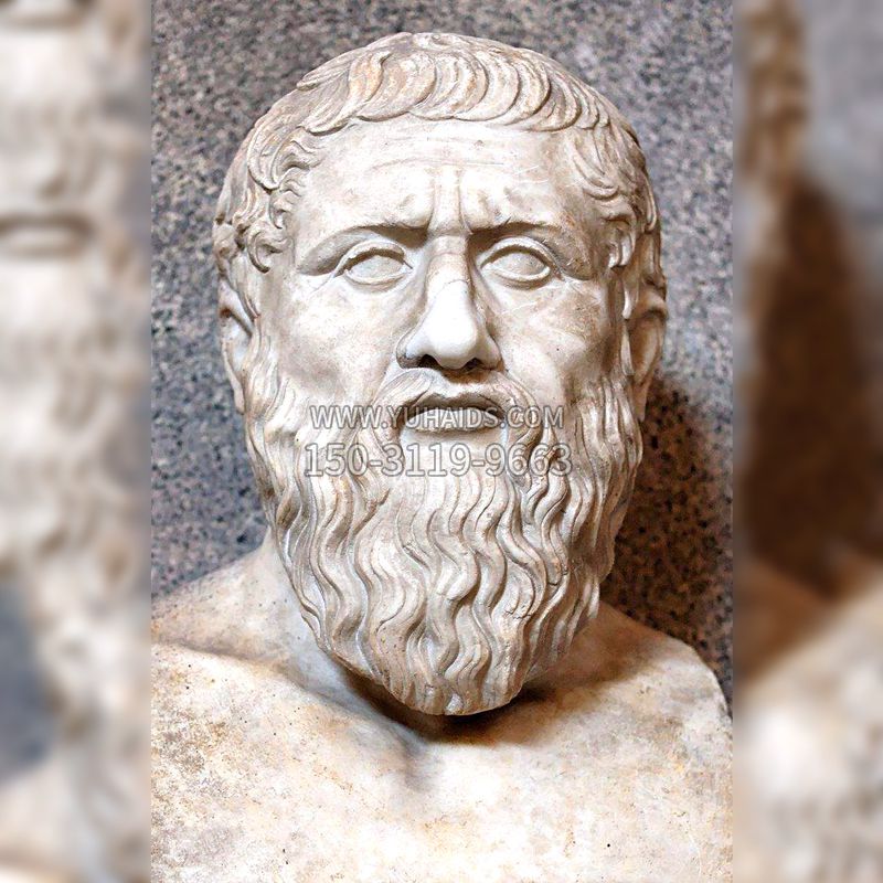 柏拉图大理石头像博鱼网页版-学校校园公园名人雕像