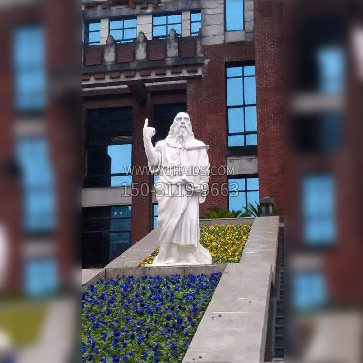 柏拉图汉白玉石雕像-哲学院世界名人博鱼网页版