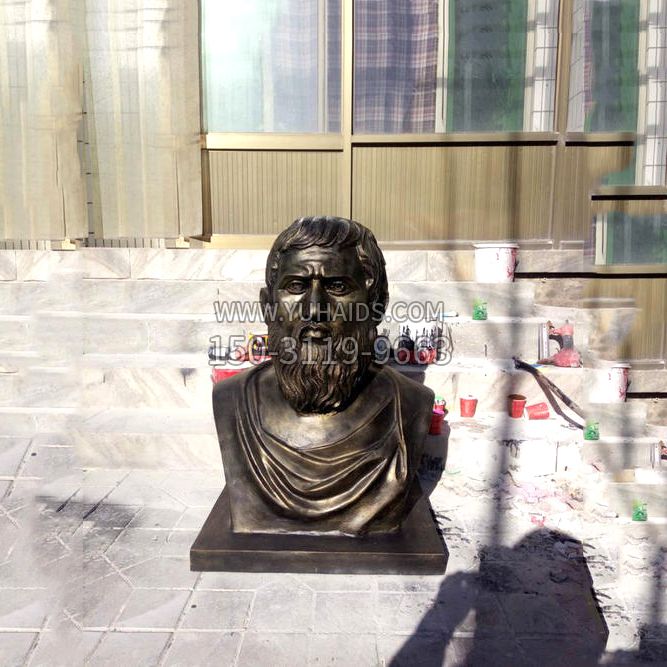 柏拉图仿铜头像-玻璃钢仿铜世界名人博鱼网页版