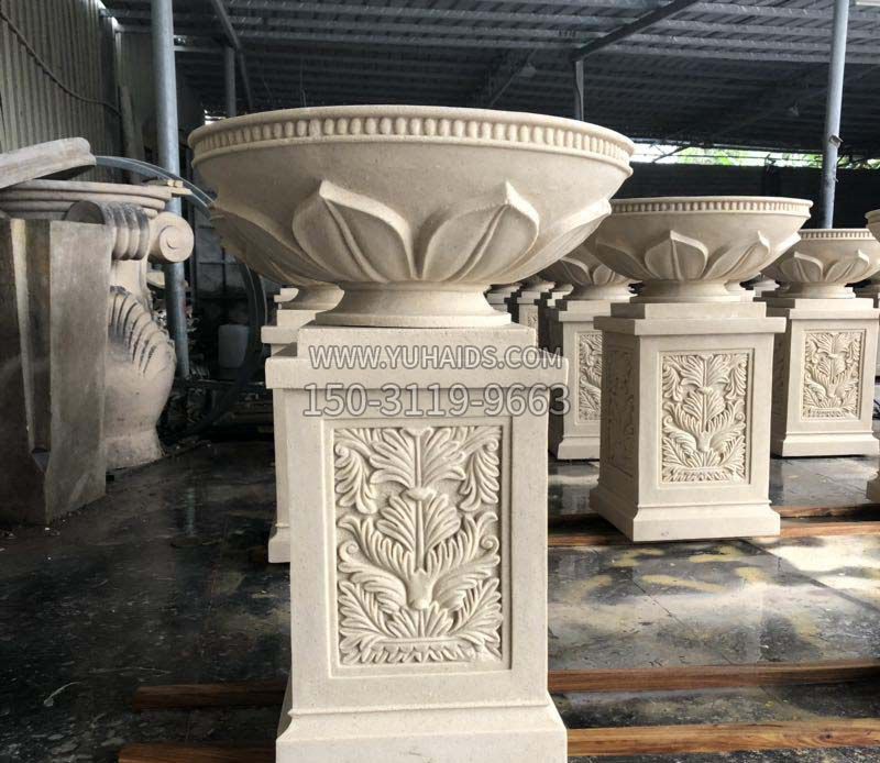 别墅景观石雕花钵博鱼网页版