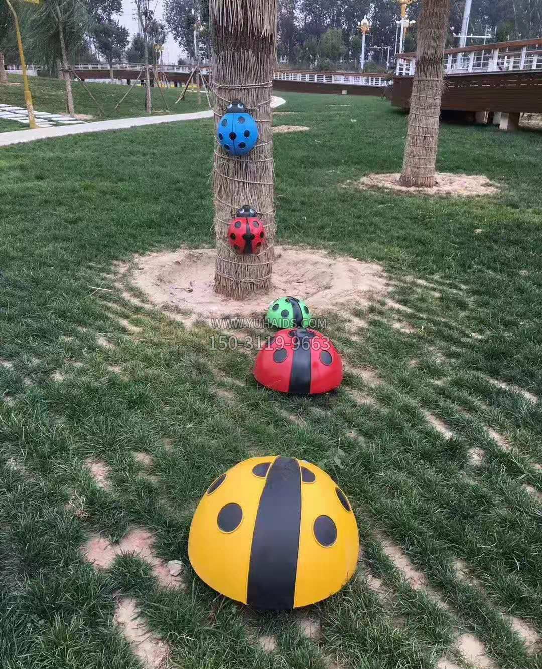 玻璃钢彩绘甲壳虫博鱼网页版公园景观摆件 (2)