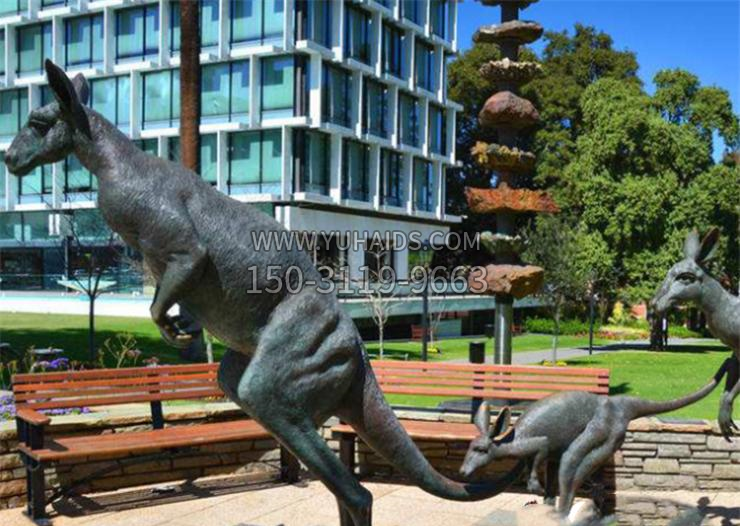 广场袋鼠动物铜雕博鱼网页版