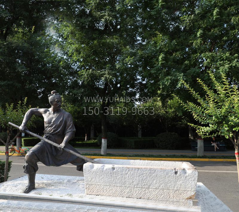 造纸术铜雕小品博鱼网页版，城市历史文化情景博鱼网页版