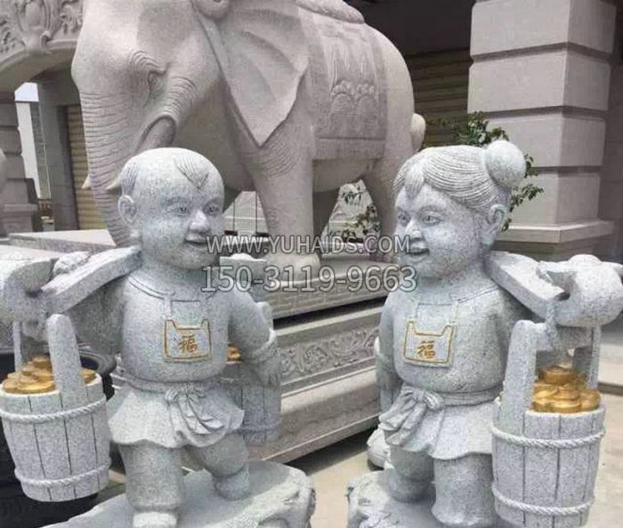 招财进宝福娃石雕 (2)博鱼网页版