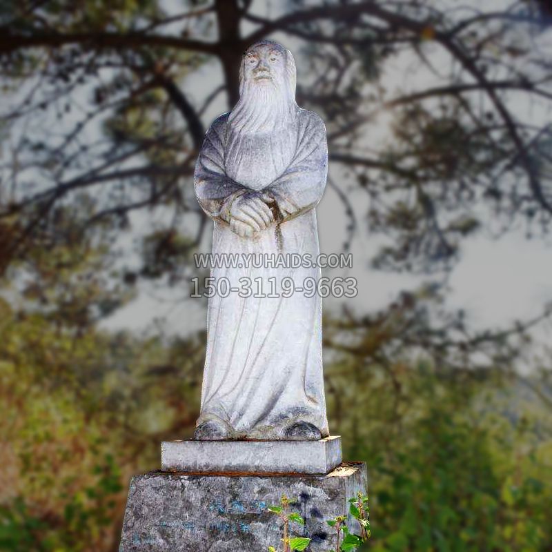 中国泼墨画家、书法家张大千汉白玉石雕像博鱼网页版