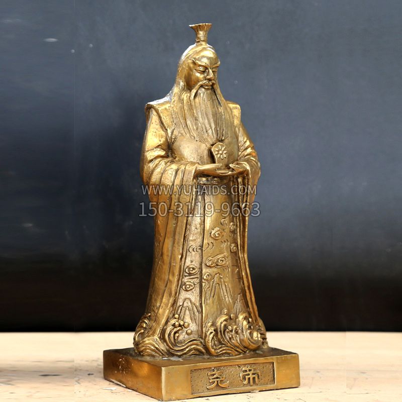 中国上古时期部落联盟首领尧帝铸铜雕像博鱼网页版