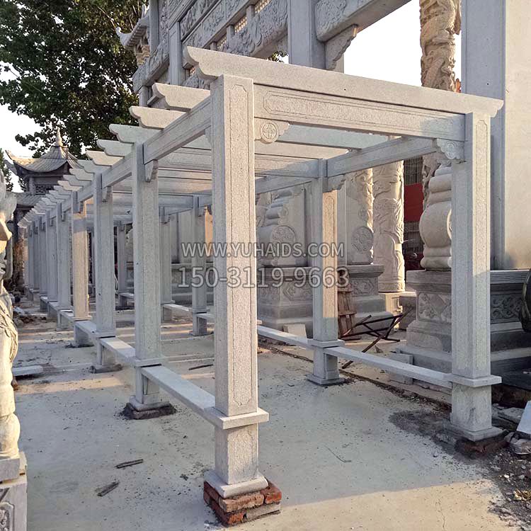 中式石雕花架长廊博鱼网页版