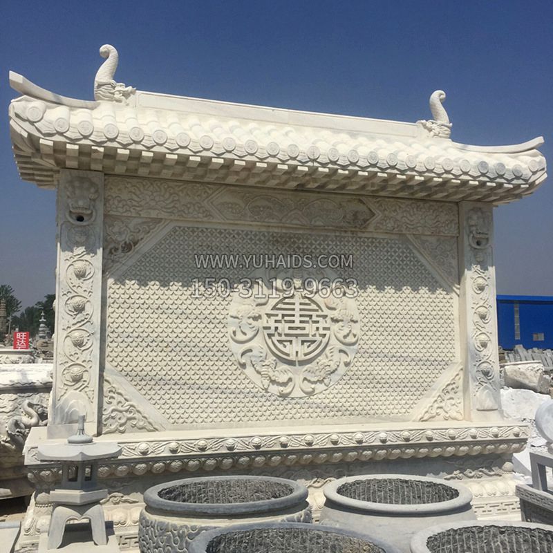 中式庭院影壁石雕-中国古建大门萧墙博鱼网页版