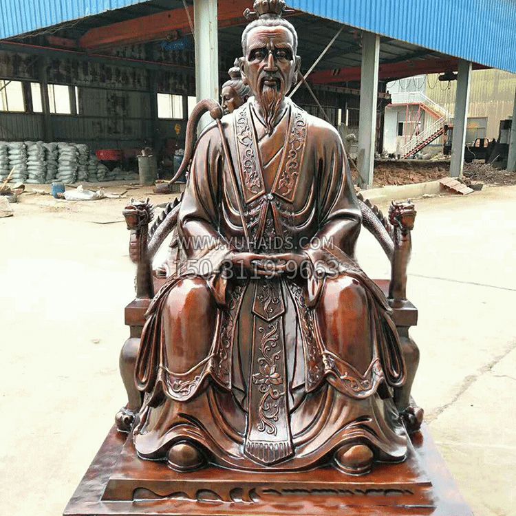 著名炼丹家葛洪坐姿铜雕像博鱼网页版