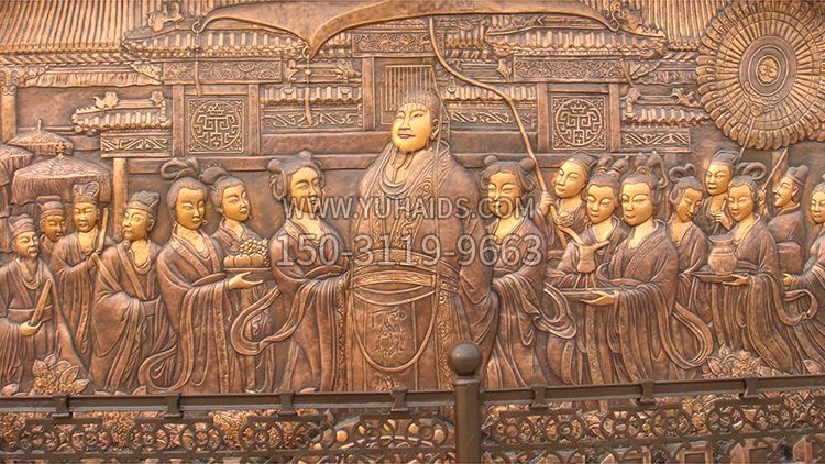 铸铜汉武大帝浮雕壁画博鱼网页版