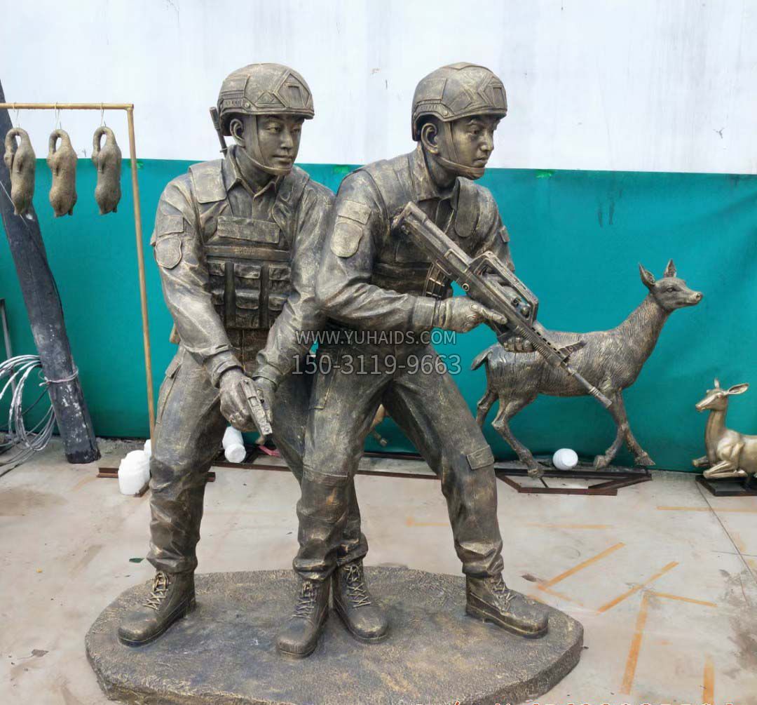 铸铜军人铜雕 博鱼网页版